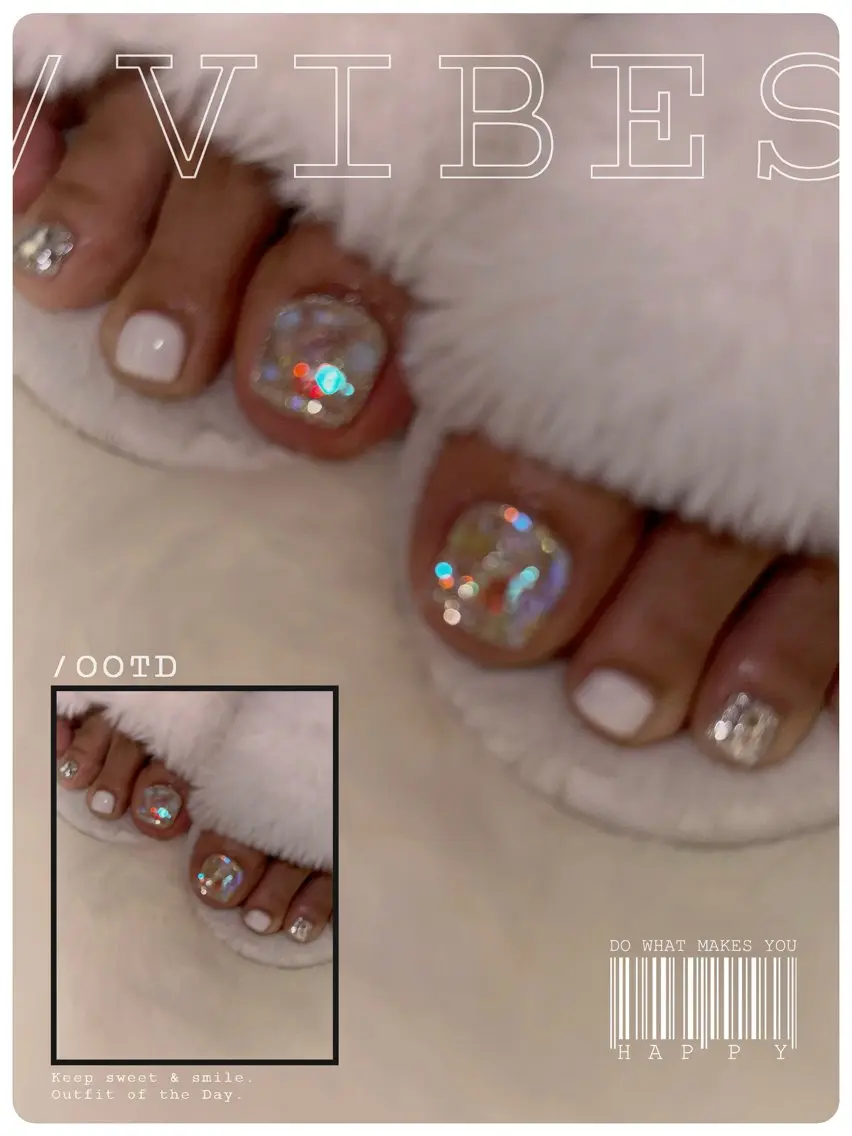 ネイル キラキラネイル ワンホンネイル フットネイル Latte Nail 十三のネイルデザイン