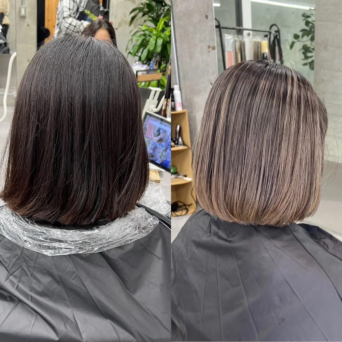 ショート カラー バレイヤージュ ブリーチ レイヤーカット ヘアカラー トリートメント 艶髪✨ブリーチ職人 yasuのヘアスタイル