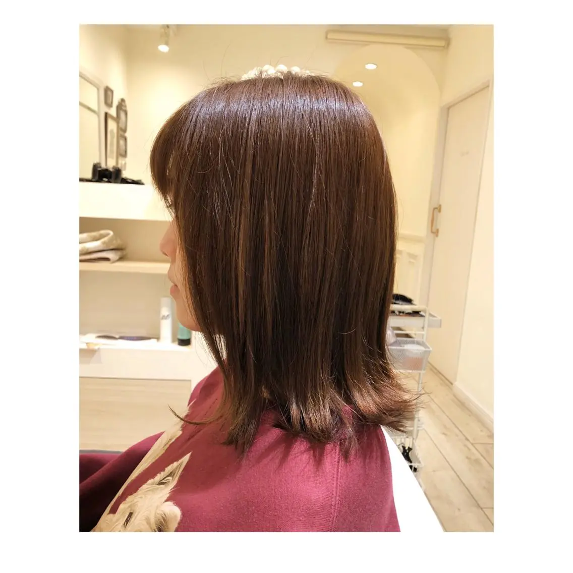 ミディアム ウフ 長瀬のヘアスタイル