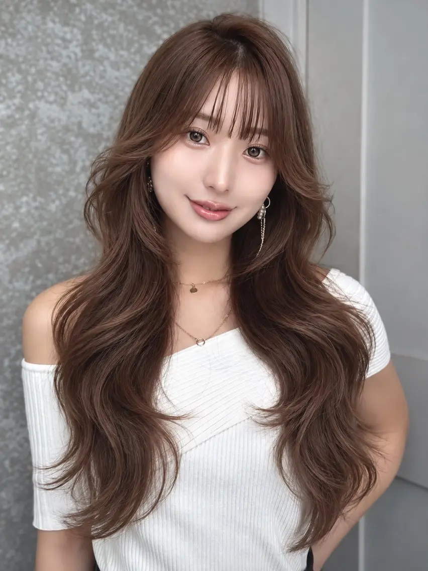 ロング カット ヘアカラー トリートメント レイヤー 翔のヘアスタイル