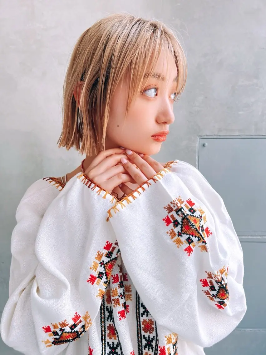 ショート カラー ブロンド ボブ ✨🩷似合わせ🩷✨ ブリーチ🫰🏾前川のヘアスタイル