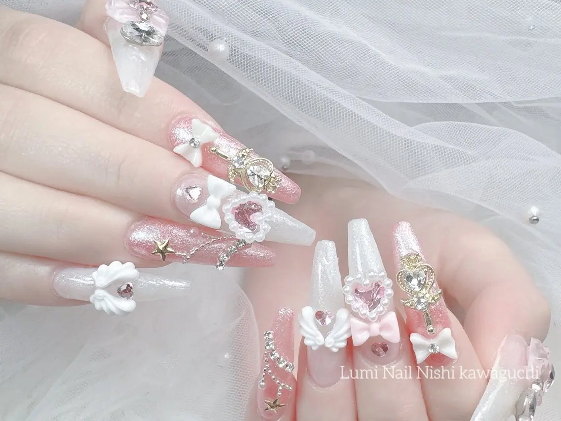 ネイル フットネイル ジェルネイル キラキラネイル オフィスネイル ピンク Lumi Nail Salonのネイルデザイン