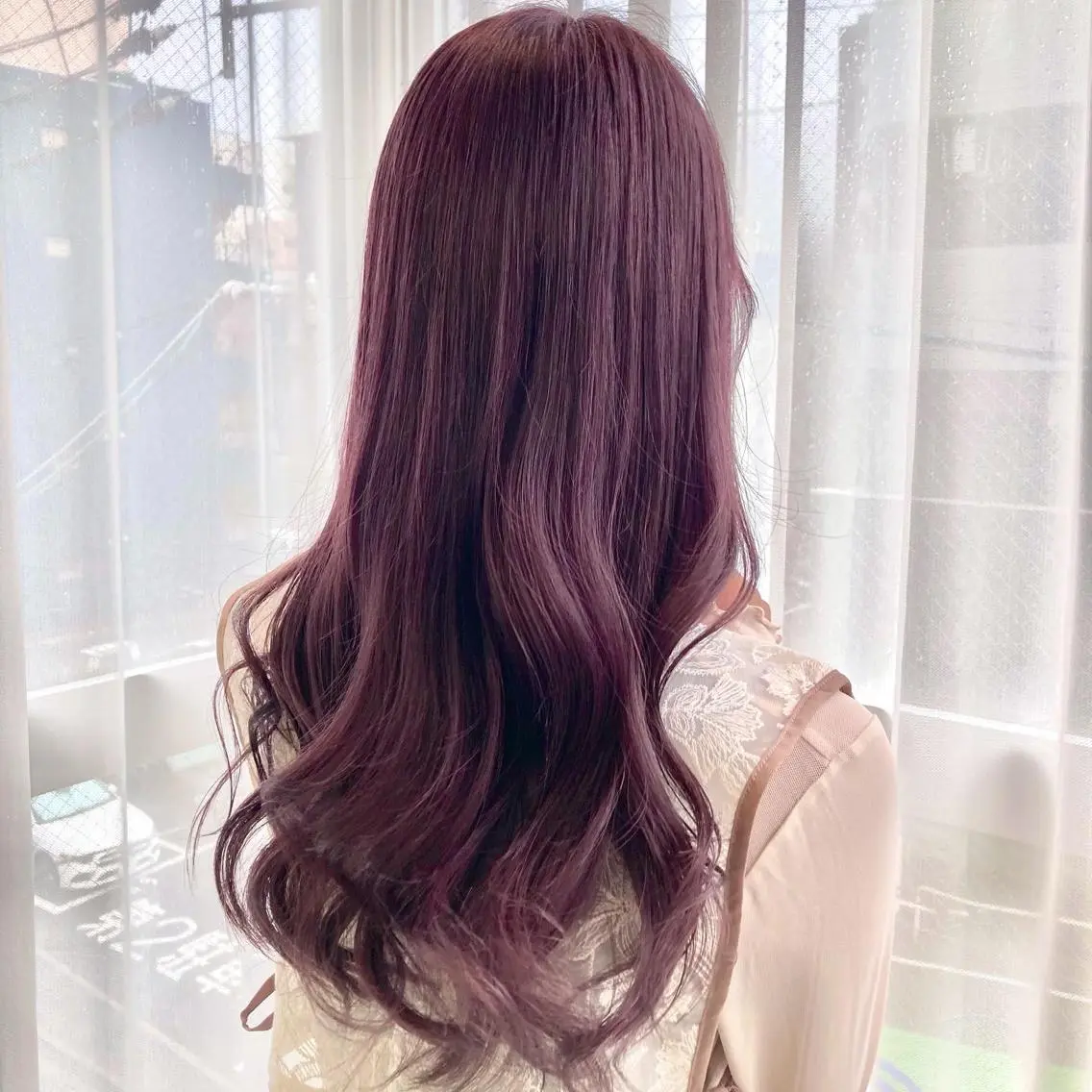 カラー カシス ピンクカラー WAWA miu🌷のヘアスタイル