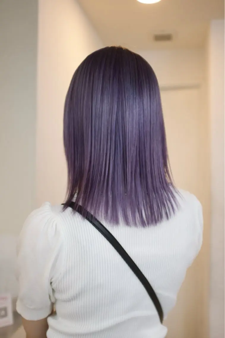 セミロング カラー ヘアカラー ヘアセット 🪅ブリーチカラー 🪅琉羽Ruuのヘアスタイル