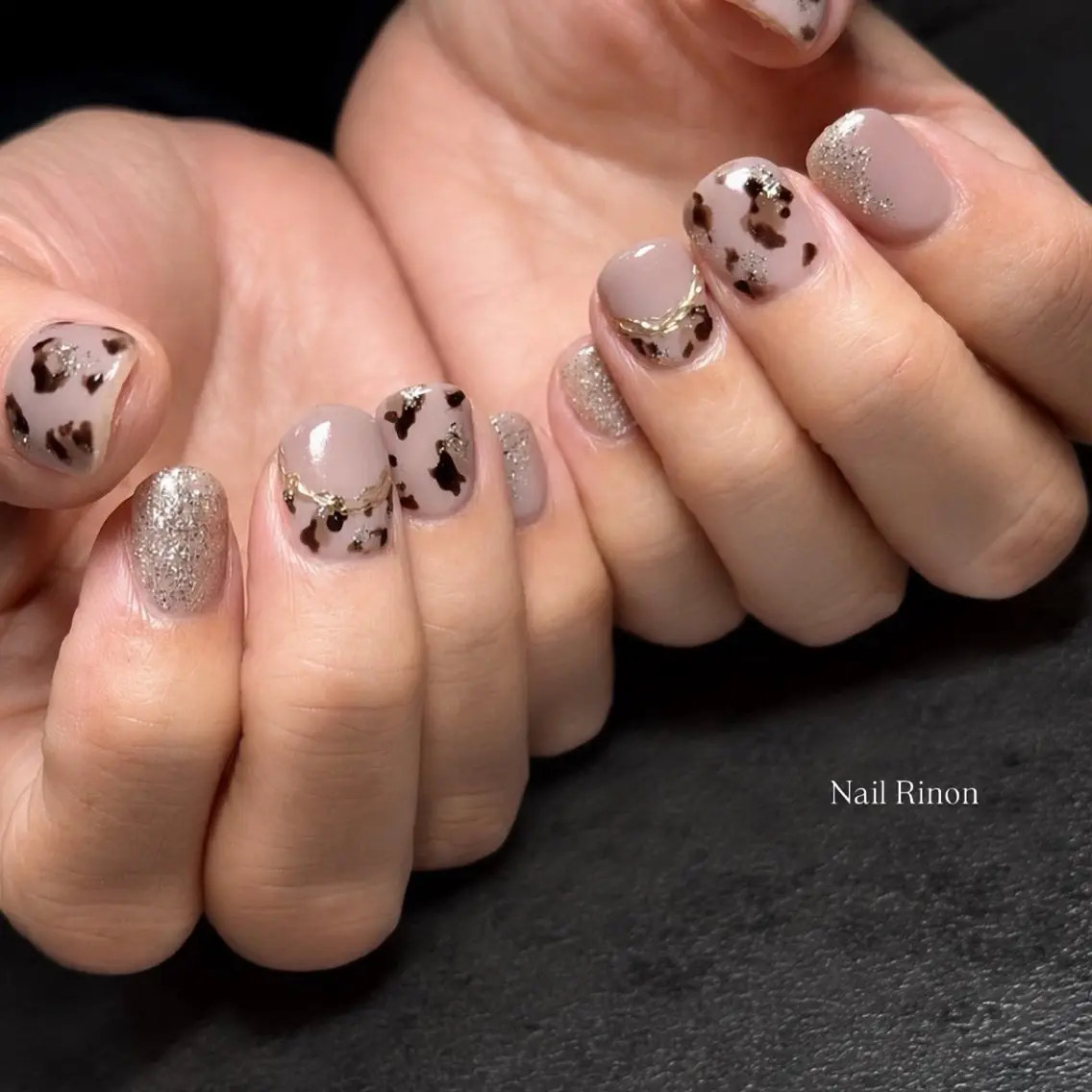 ネイル アニマル柄 ハンドネイル Nail Rinonのネイルデザイン