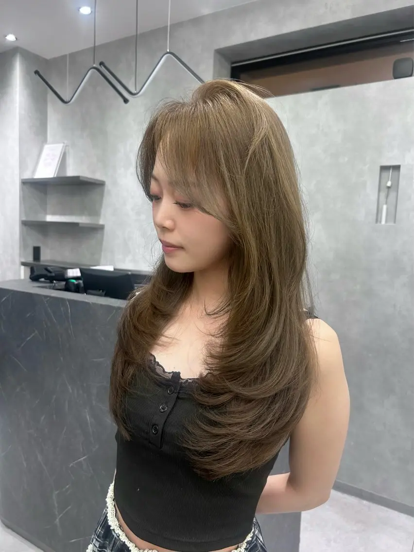 ロング レイヤーカット カット ヘアカラー トリートメント 大人レイヤー/艶美髪 🇺🇸TOMONAのヘアスタイル