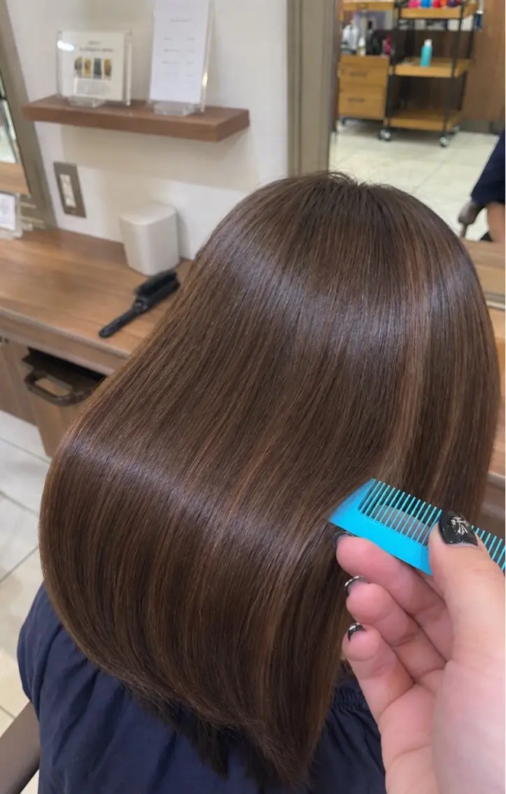 ミディアム トリートメント ヘアカラー トリートメント Ash桜新町 きあらのヘアスタイル