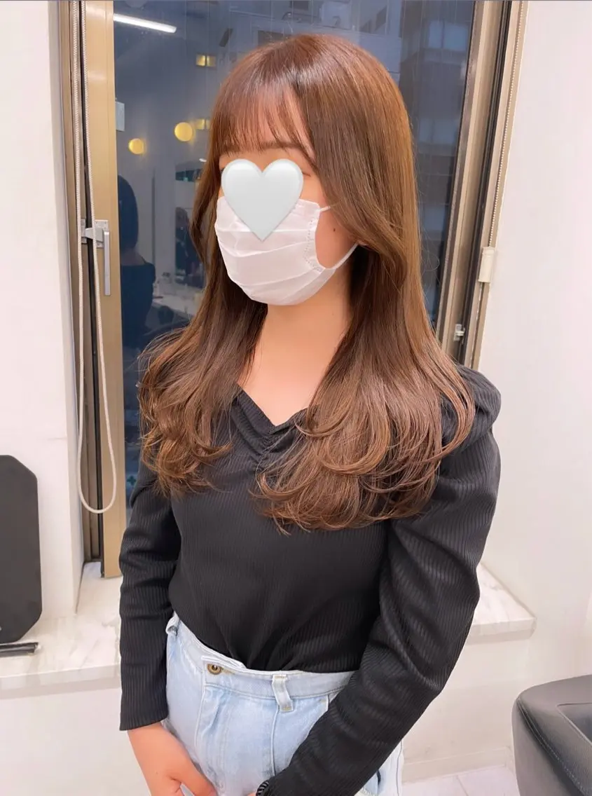 ロング 🤍透明感カラー/ 韓国レイヤー🤍のヘアスタイル
