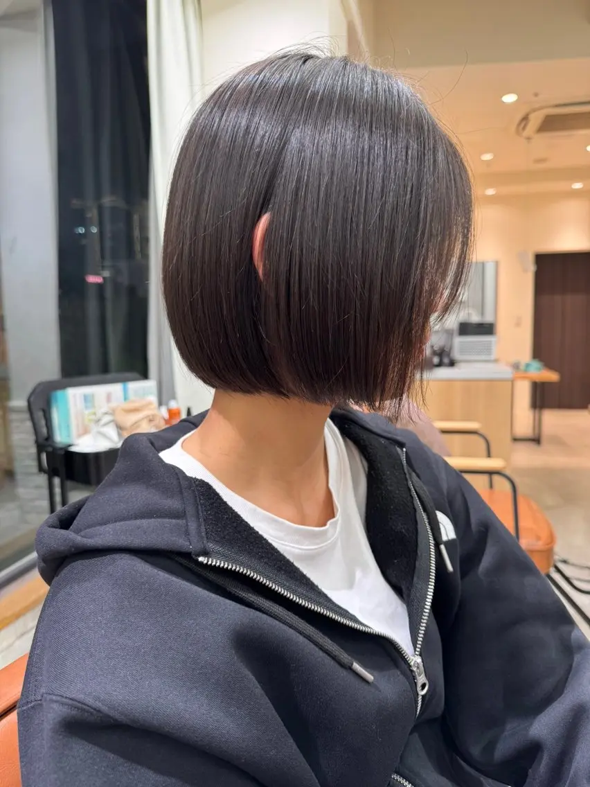 ショート カット 髪質改善　縮毛矯正 艶ボブ／銀座／あおのヘアスタイル