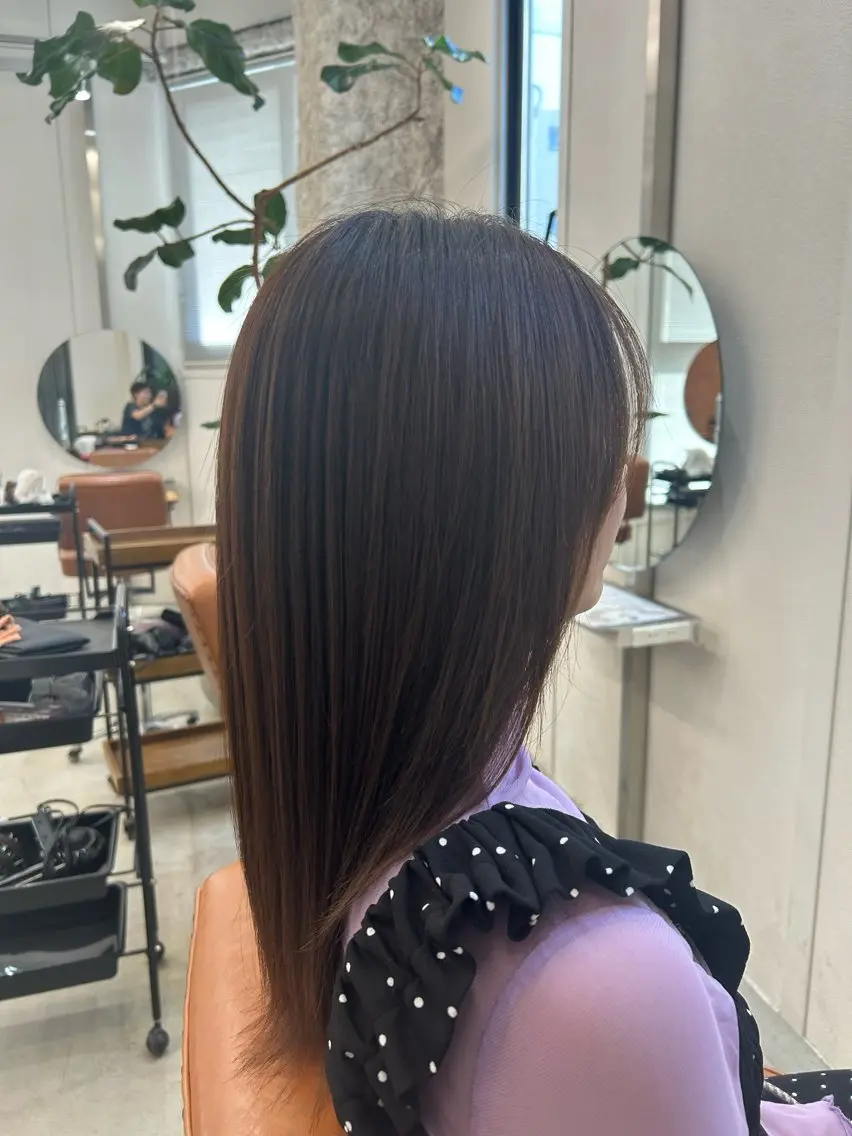 ミディアム 髪質改善 ヘアカラー 大矢 歩武のヘアスタイル