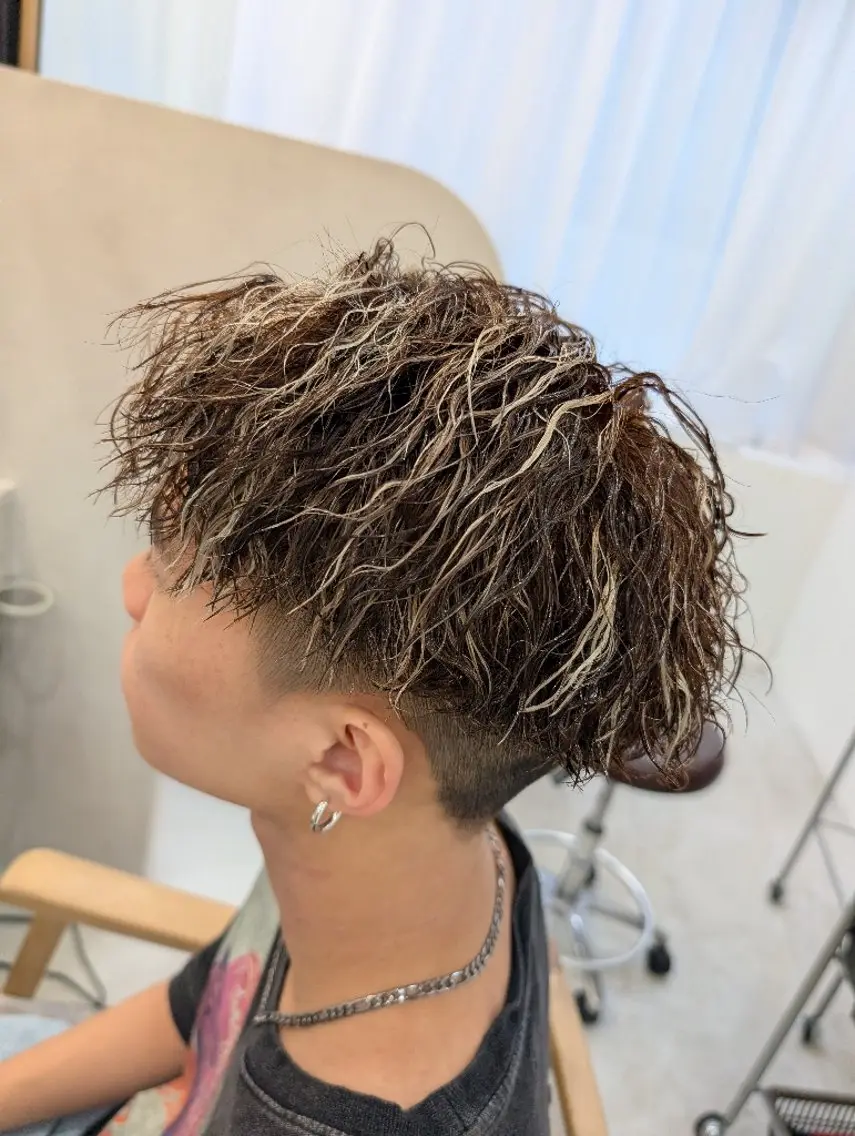 ショート パーマ メンズ カット パーマ メンズパーマ特化 QOL札幌YUTOのヘアスタイル