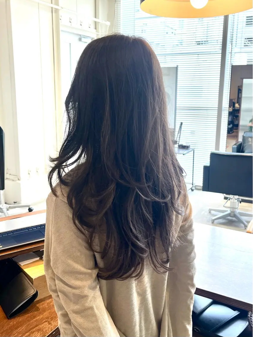ロング カット ヘアカラー 🤍顔まわりカット/ ボブ/SHIMADAのヘアスタイル