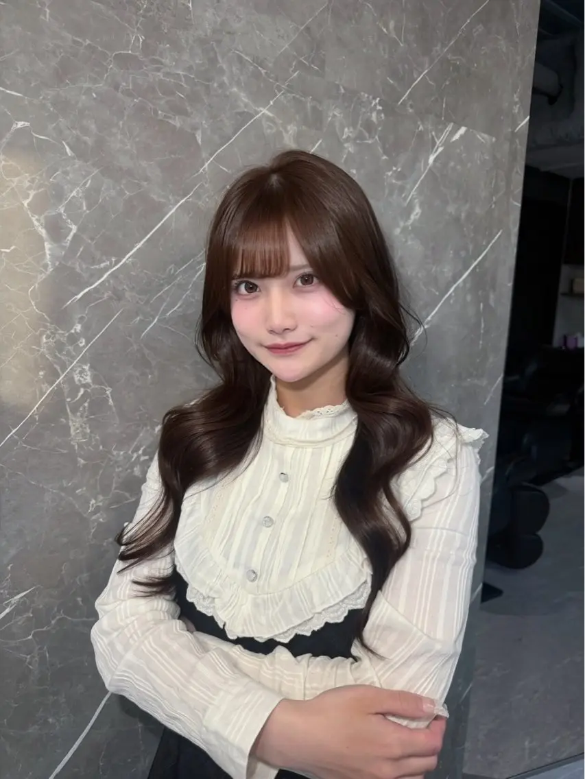 ロング カラー ヘアカラー caho/大阪梅田 韓国ヘア♡のヘアスタイル