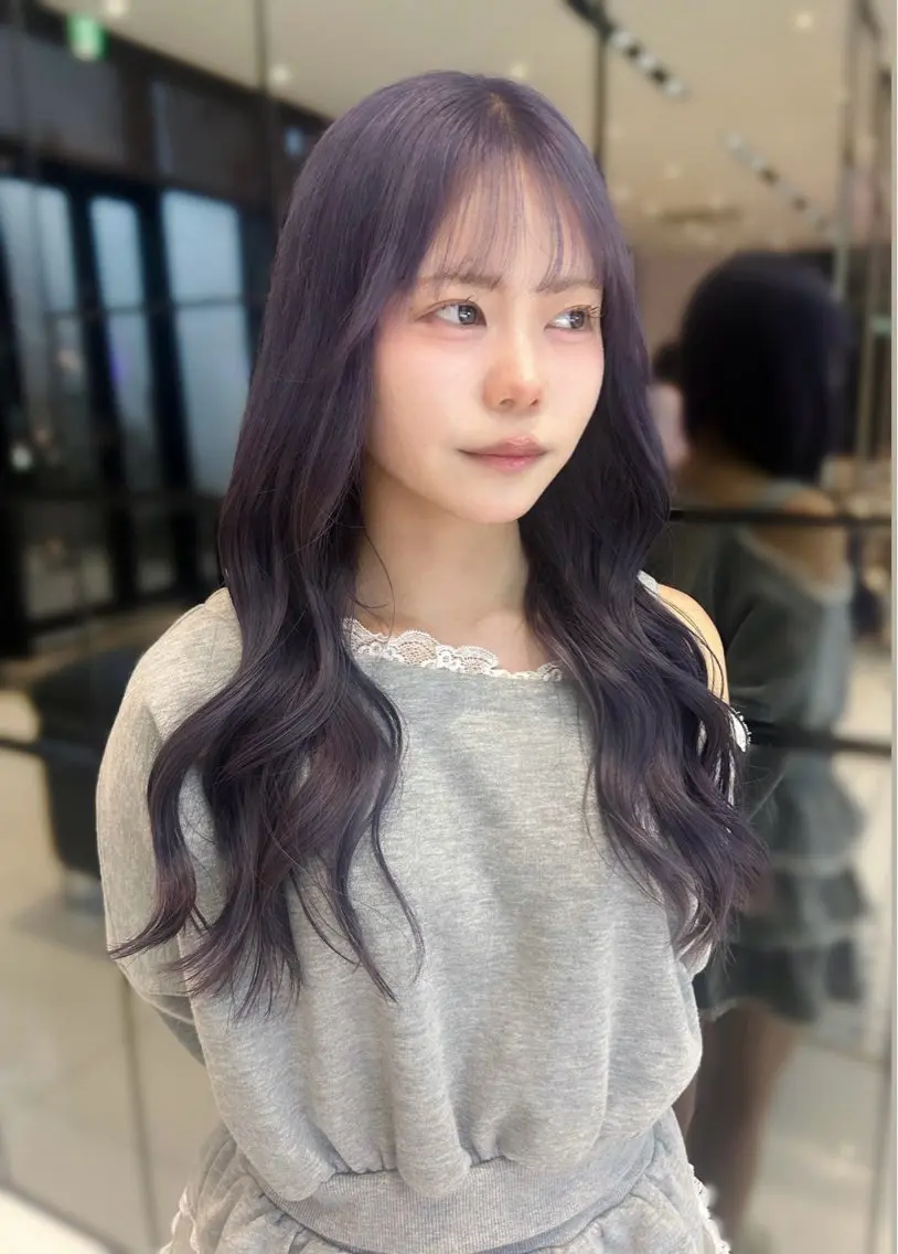 ロング カラー ブリーチ ハイトーンカラー ヘアカラー トリートメント 吉祥寺Yuuka韓国 ハイトーンカラー🎀のヘアスタイル