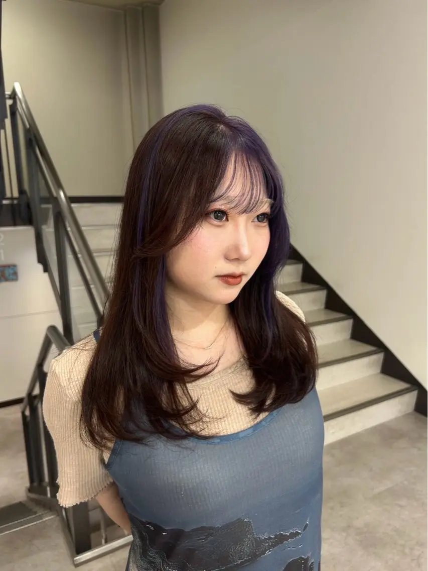 ロング カット 【レイヤー艶カラー】 🎀moka🎀のヘアスタイル