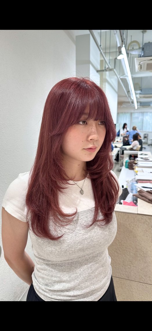 ロング カラー ヘアカラー トリートメント ミルクティー/透明感 🧚🏻HARUKAのヘアスタイル