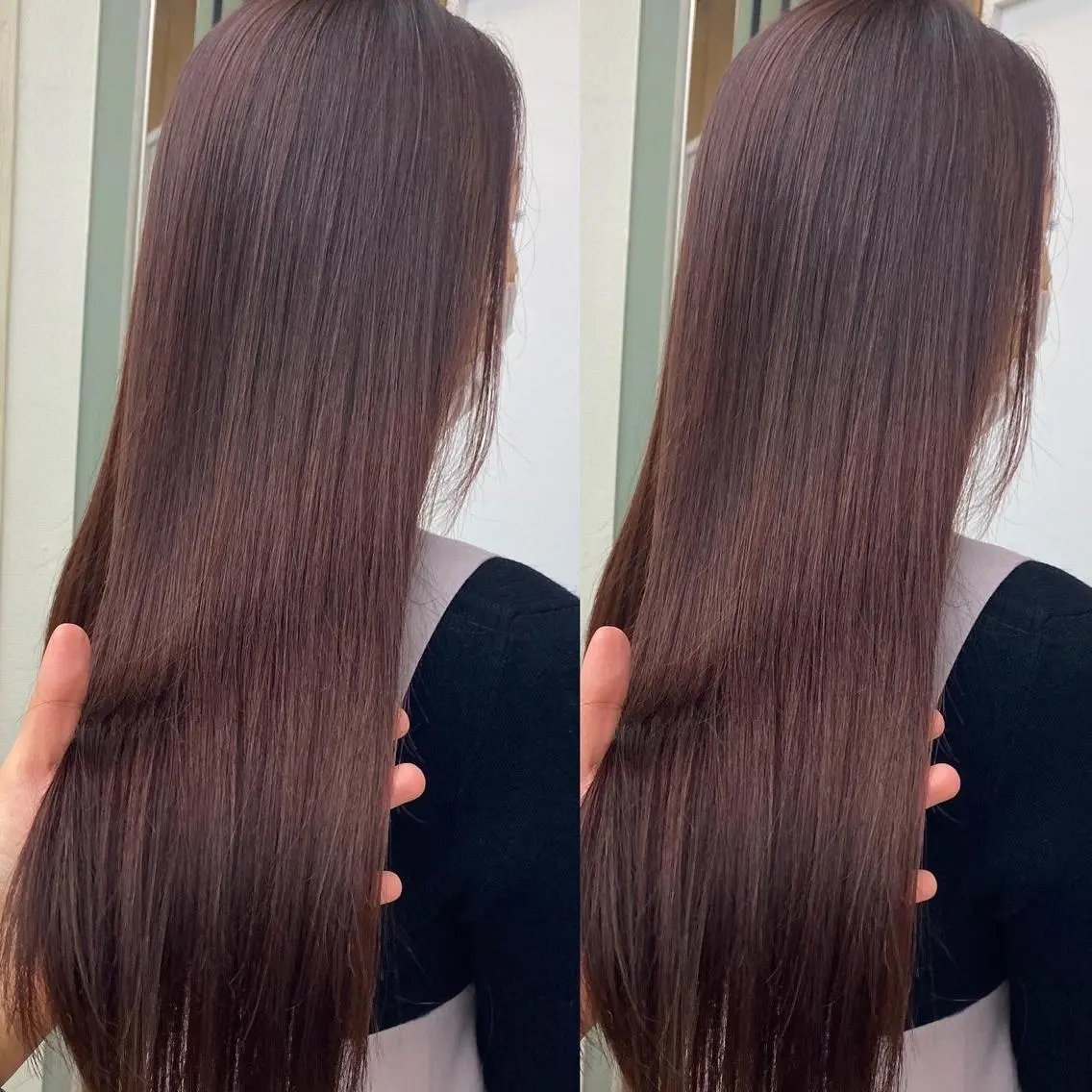 ロング カラー カット トリートメント ☀️透明感color KURO☀️のヘアスタイル