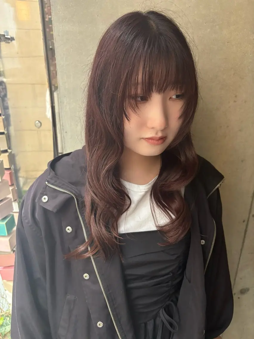 ロング カット ヘアカラー 透けカラー.艶髪. 梅田♡midoのヘアスタイル