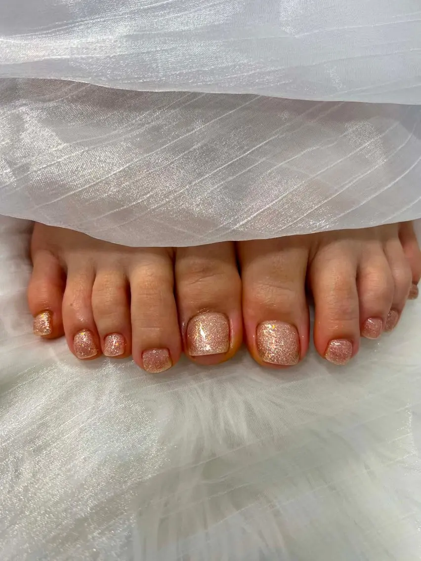 フットネイル ワンカラー オフ無しの写真