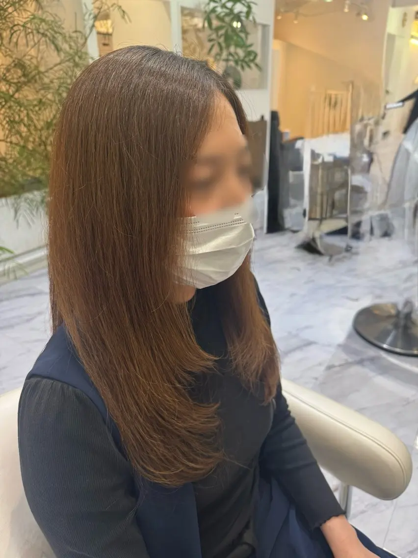 ロング 新美 恵里子のヘアスタイル