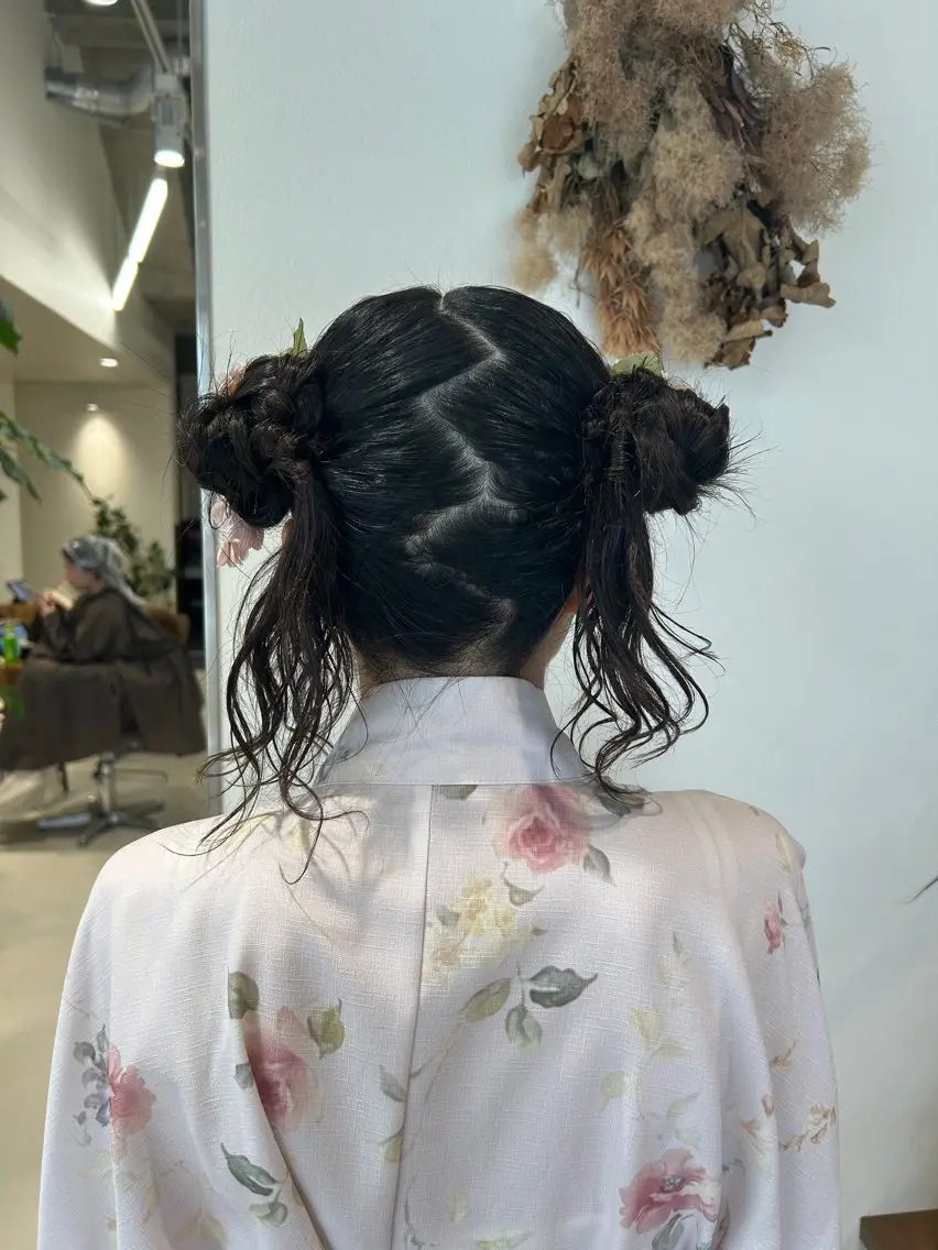 ロング ヘアアレンジ ヘアセット ハイトーン/エクステ /🎀YUINA🎀のヘアスタイル