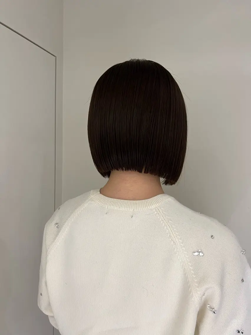 ショート カラー ベージュカラー ブリーチ 透明感カラー ブリーチなしカラー ボブ ボブ/レイヤーカット /表参道 yunaのヘアスタイル