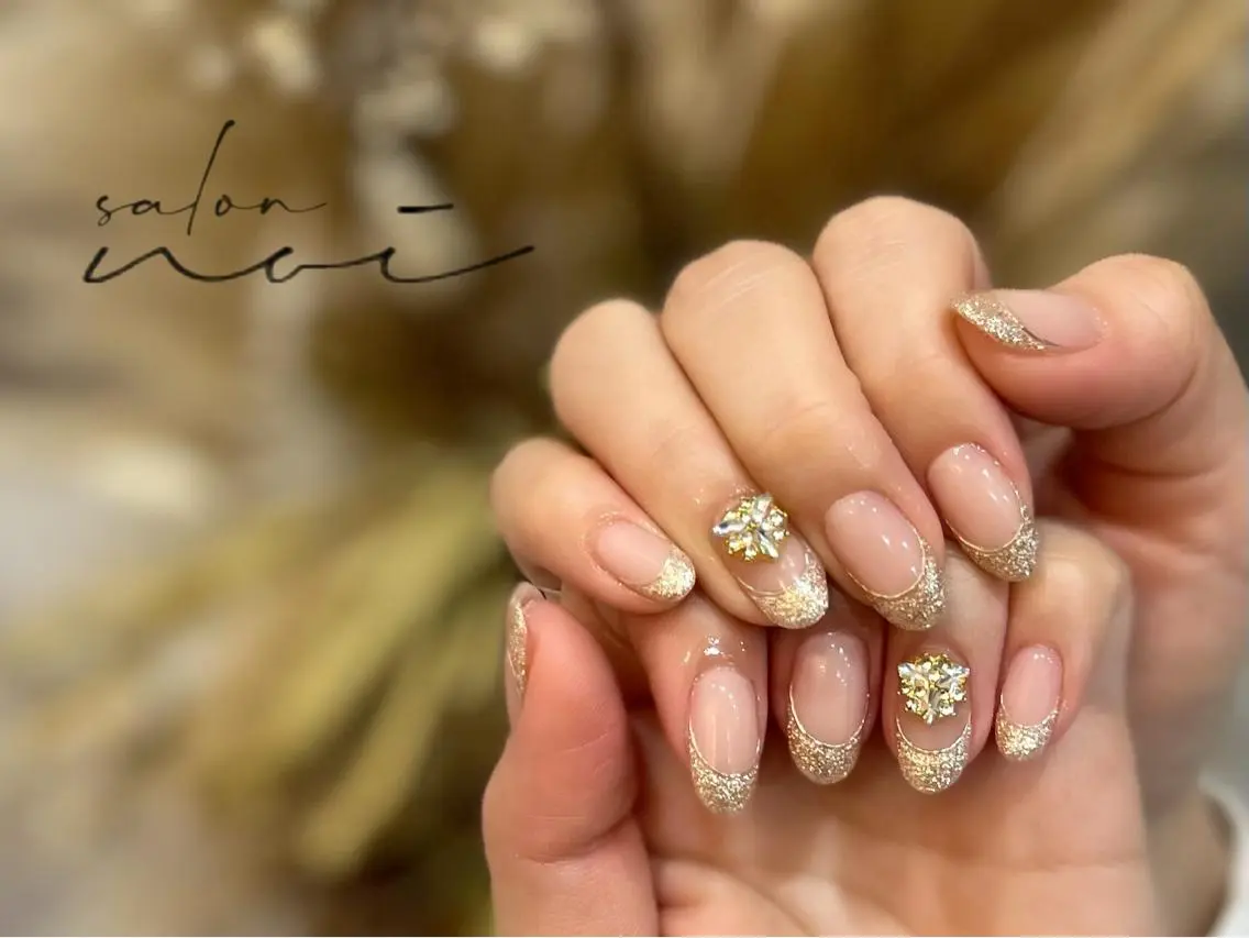 ネイル フレンチネイル ミラーネイル ハンドネイル salon noiのネイルデザイン