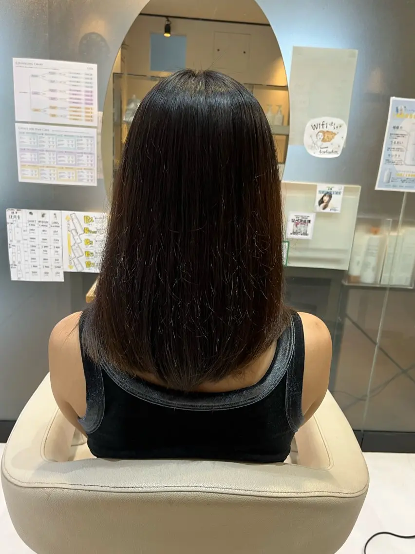 ロング 髪質改善 トリートメント 野村 奈里亜のヘアスタイル