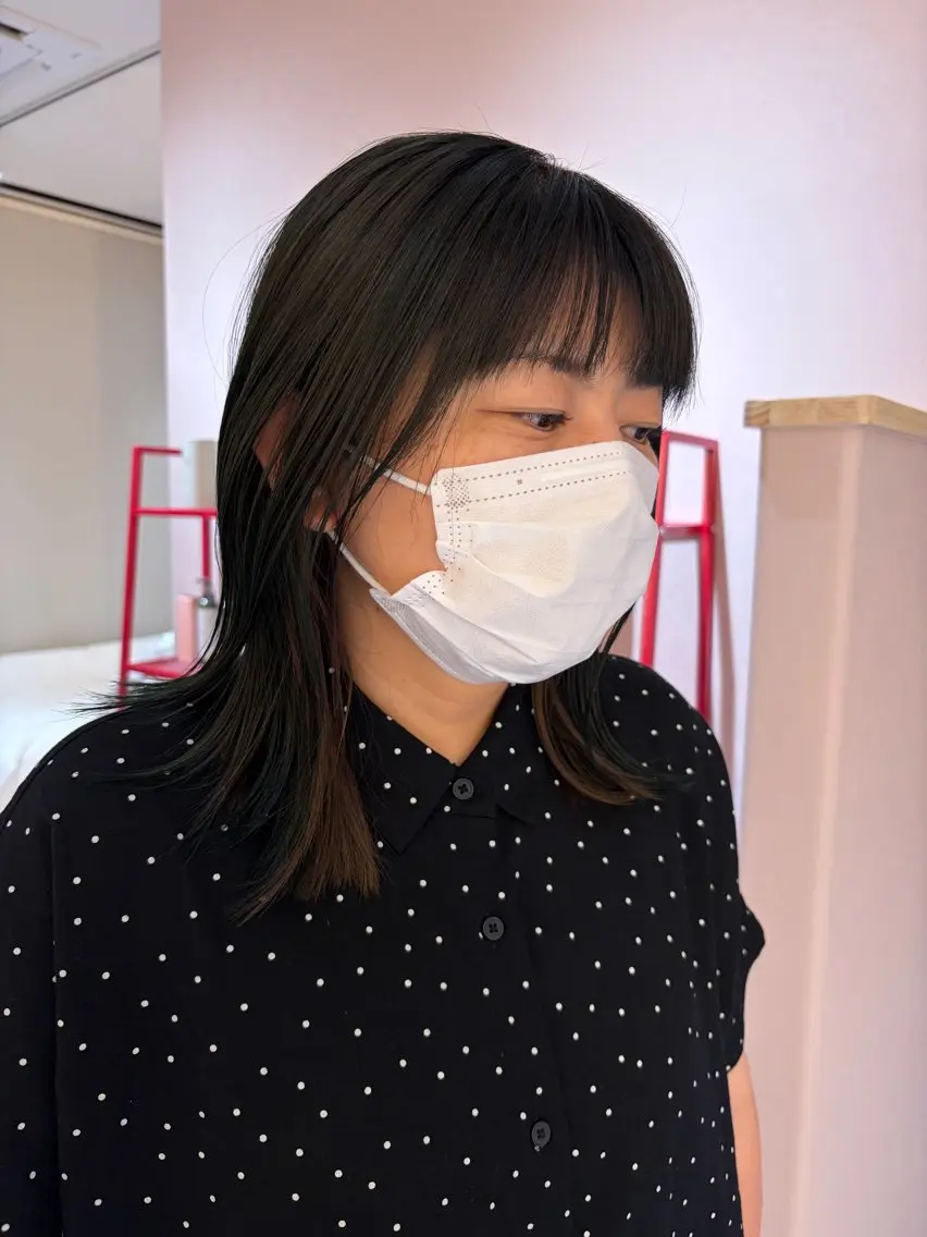 セミロング カラー ベージュカラー ブラウンカラー ブラウンベージュ 桑田 真奈のヘアスタイル