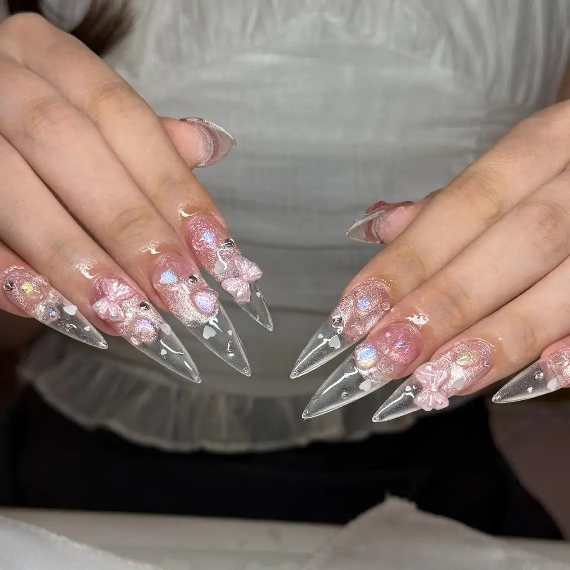 ネイル クリアネイル ハンドネイル nailsalon popoのネイルデザイン