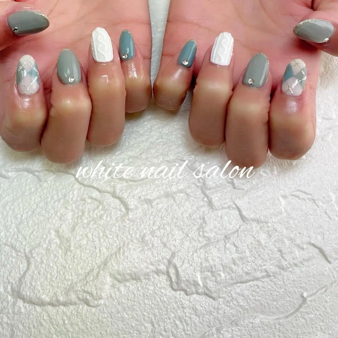 ネイル フットネイル ジェルネイル ハードジェル ラメ(グリッター) 持ち込み ハンドネイル white nail salonのネイルデザイン