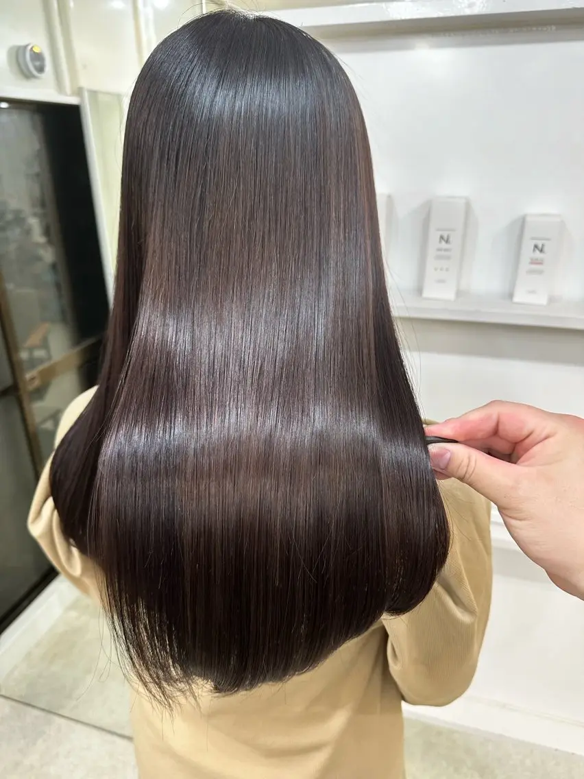 セミロング カラー 髪質改善 ヘアカラー トリートメント 髪質改善/レイヤー ストウシンゴのヘアスタイル