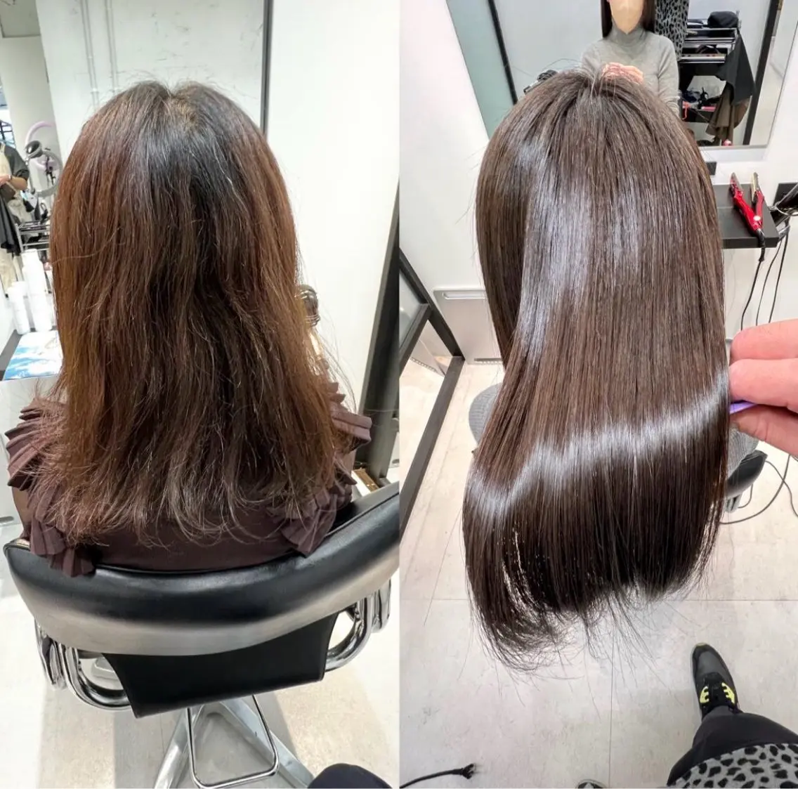 ミディアム 縮毛矯正 合志 友宏のヘアスタイル