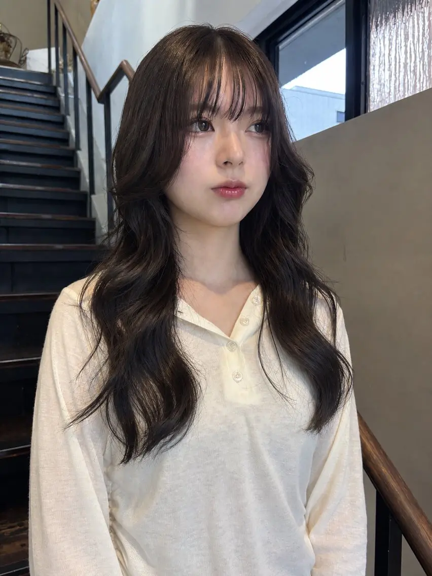 ロング カット ヘアカラー ヒナノ/透明感カラー /似合わせカットのヘアスタイル