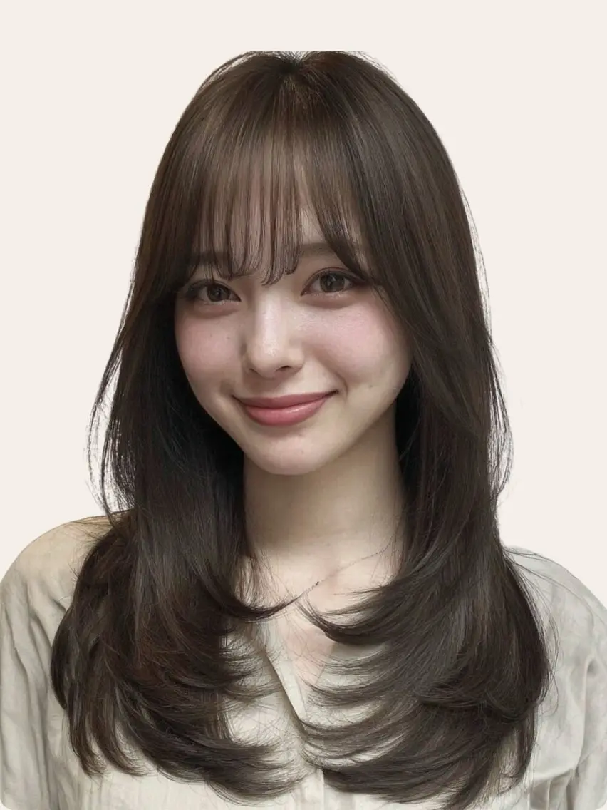セミロング カット ヘアカラー トリートメント レイヤー/ボブ/ 透明感カラー/ニワのヘアスタイル