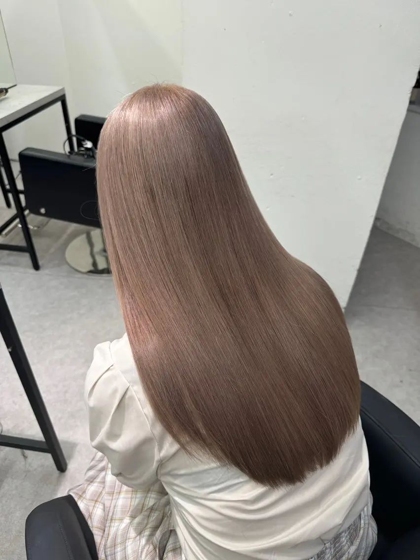 ロング カラー ヘアカラー ミルクティー/渋谷 shunta🌟🌟のヘアスタイル