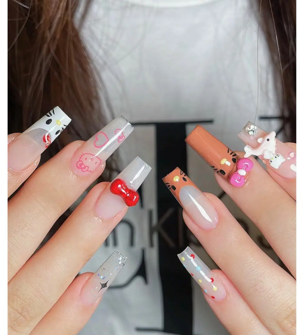 スカルプ長さ出し付け放題*お持ちデザイン🌟アート4本までの写真