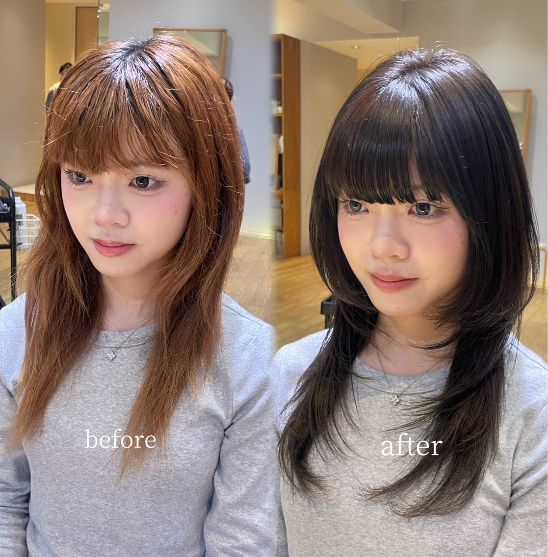 ロング カラー パーマ ヘアカラー 縮毛矯正 トリートメント レイヤー/縮毛矯正 🪄chihiroのヘアスタイル