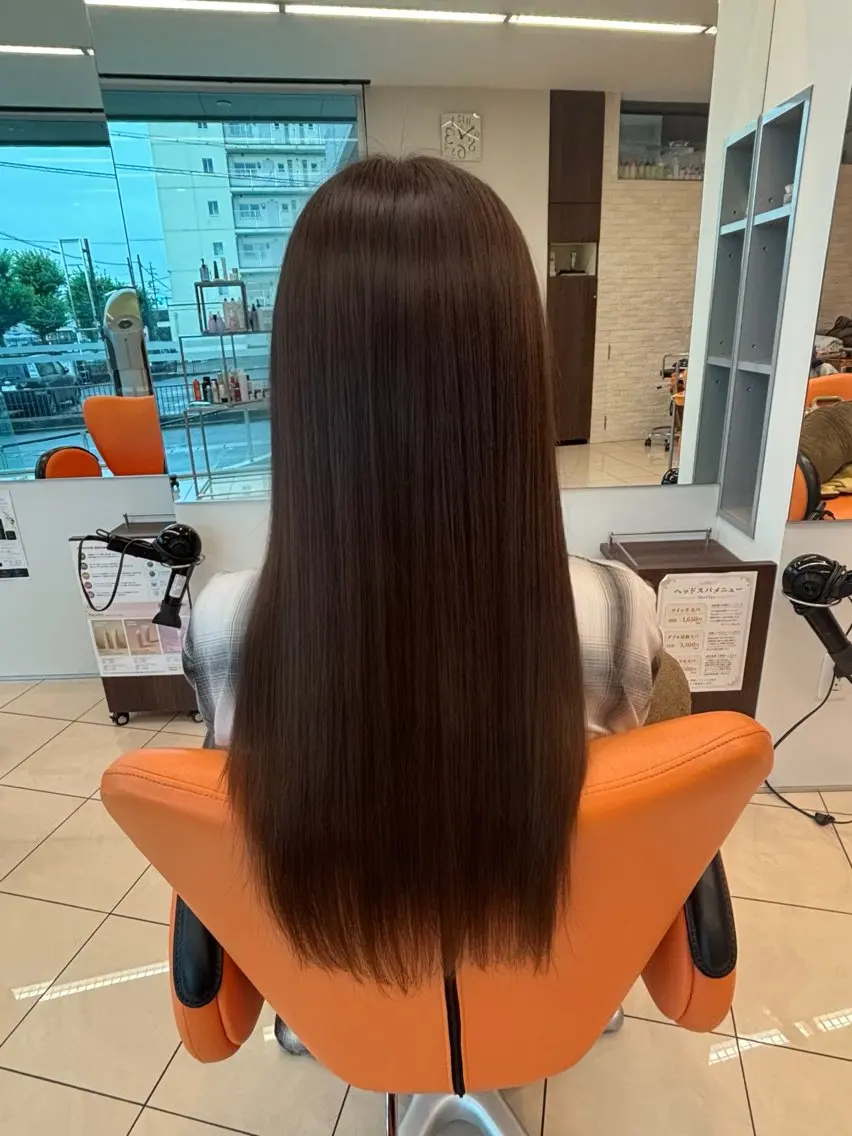 ロング カラー ブラウンカラー ヘアカラー 米本 実桜のヘアスタイル