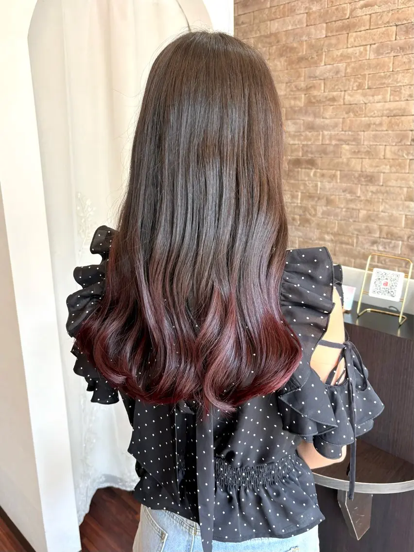 ロング カラー ブリーチ グラデーションカラー ブリーチなしカラー ヘアカラー トリートメント 𝘒𝘺𝘰𝘬𝘢 🌿のヘアスタイル