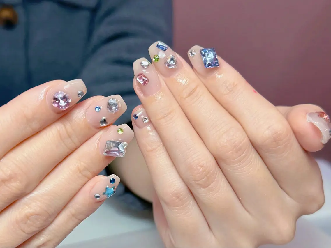 ワンカラー💎ストーン付け放題(自爪コスパ最高)の写真