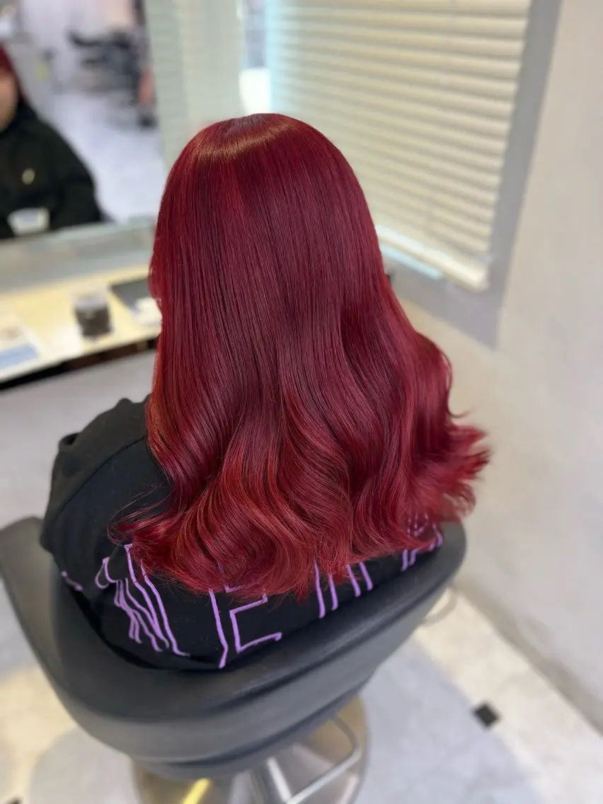 ミディアム カラー ヘアアレンジ レッドカラー カット ヘアカラー トリートメント ヘッドスパ ヘアセット 💕上野美容師☁ ブリーチ💖サワのヘアスタイル