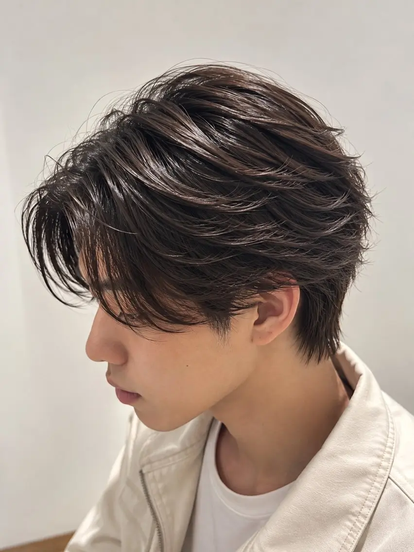 👑メンズ人気No.1似合わせカット➕波巻きパーマ(ツイストスパイラル、スパイラル)➕美髪トリートメント🔸の写真
