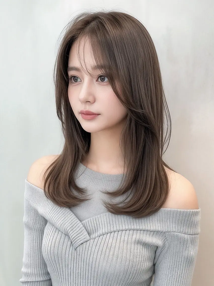 ミディアム カット ヘアカラー トリートメント シンタニナオト /梅田茶屋町のヘアスタイル