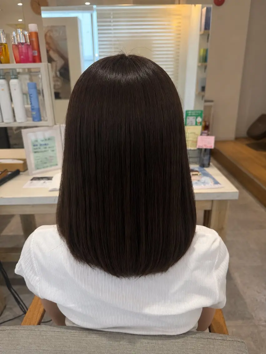 ミディアム カラー ヘアカラー 石田 夏菜のヘアスタイル