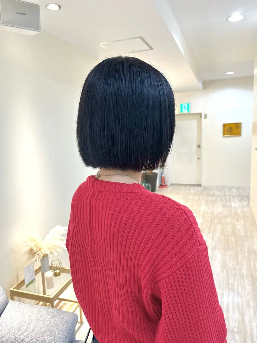 ショート カット トリートメント つぼみ/パーマ ／レイヤー／ボブのヘアスタイル