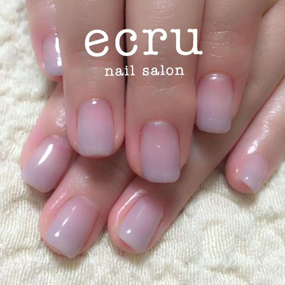 ネイル ジェルネイル グラデーション パープル シンプルネイル ecru nail 長谷川まきのネイルデザイン