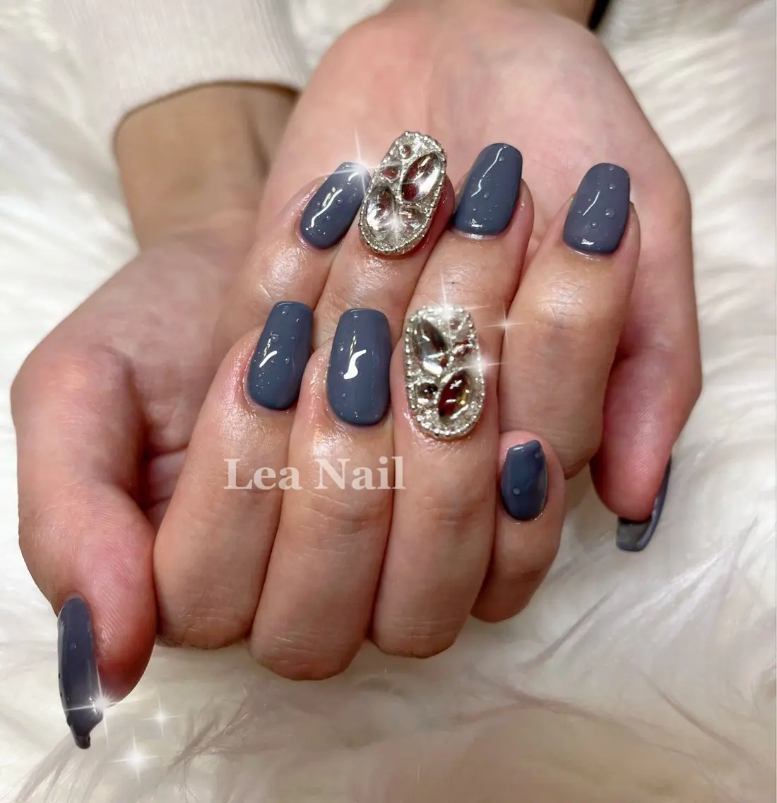 ネイル ストーンネイル ハンドネイル Lea Nailのネイルデザイン