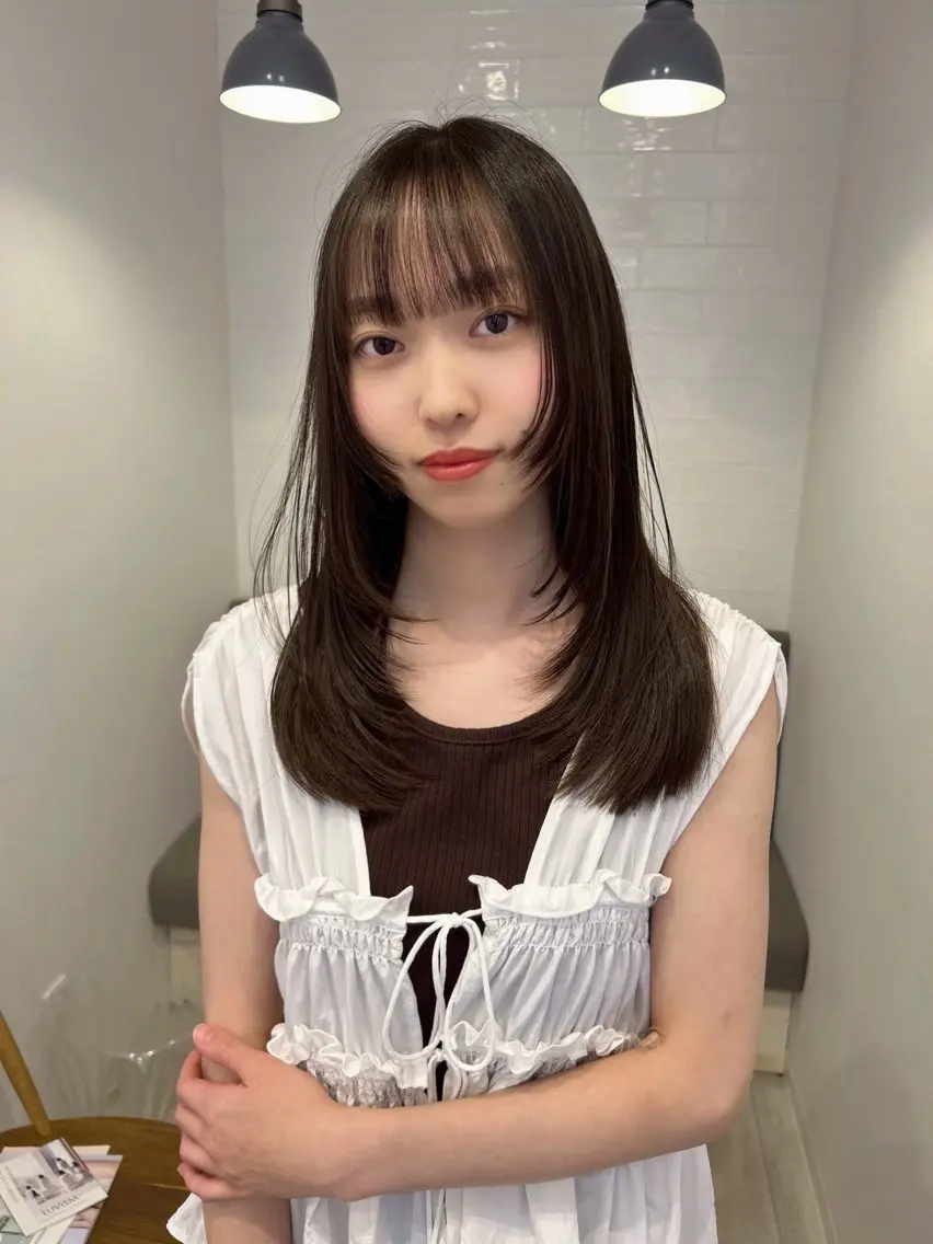 ロング 草野ゆずき⌇縮毛矯正 ⌇Wカラー⌇レイヤーのヘアスタイル