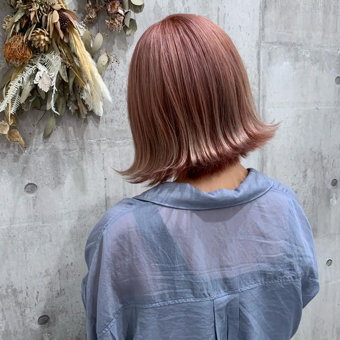 ショート カラー ピンクカラー 清水 亮太／赤み消しカラーのヘアスタイル